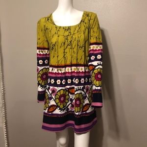 Long sleeve  flower dress